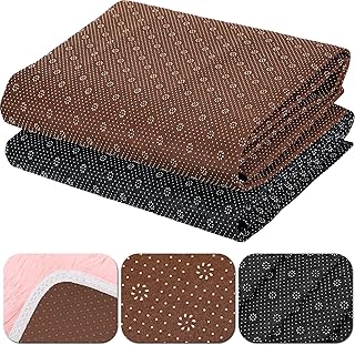 2 Pcs Rug Backing Non Slip Final Backing Cloth Rug Tufting Cloth Backing Fabric 71 x 39 Inch Non Slip Pad with Plum Blossom Pattern for Carpets Rug Tufting Gun Cushion Punch Needle 2 Colors