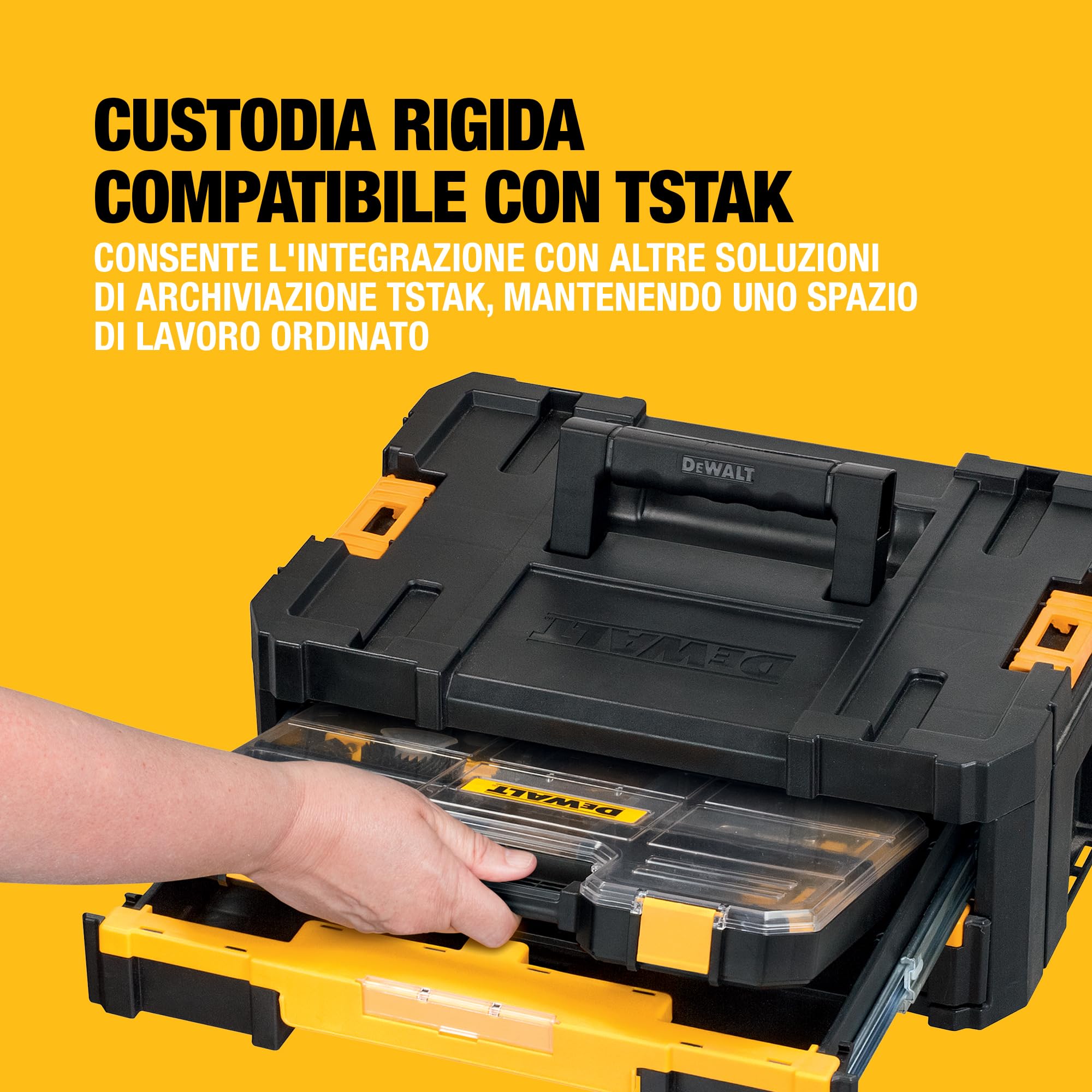 DEWALT Set di punte per trapani avvitatori ad alte prestazioni (100 pz.), adatto per cassetto Tstak IV, DT71569-QZ