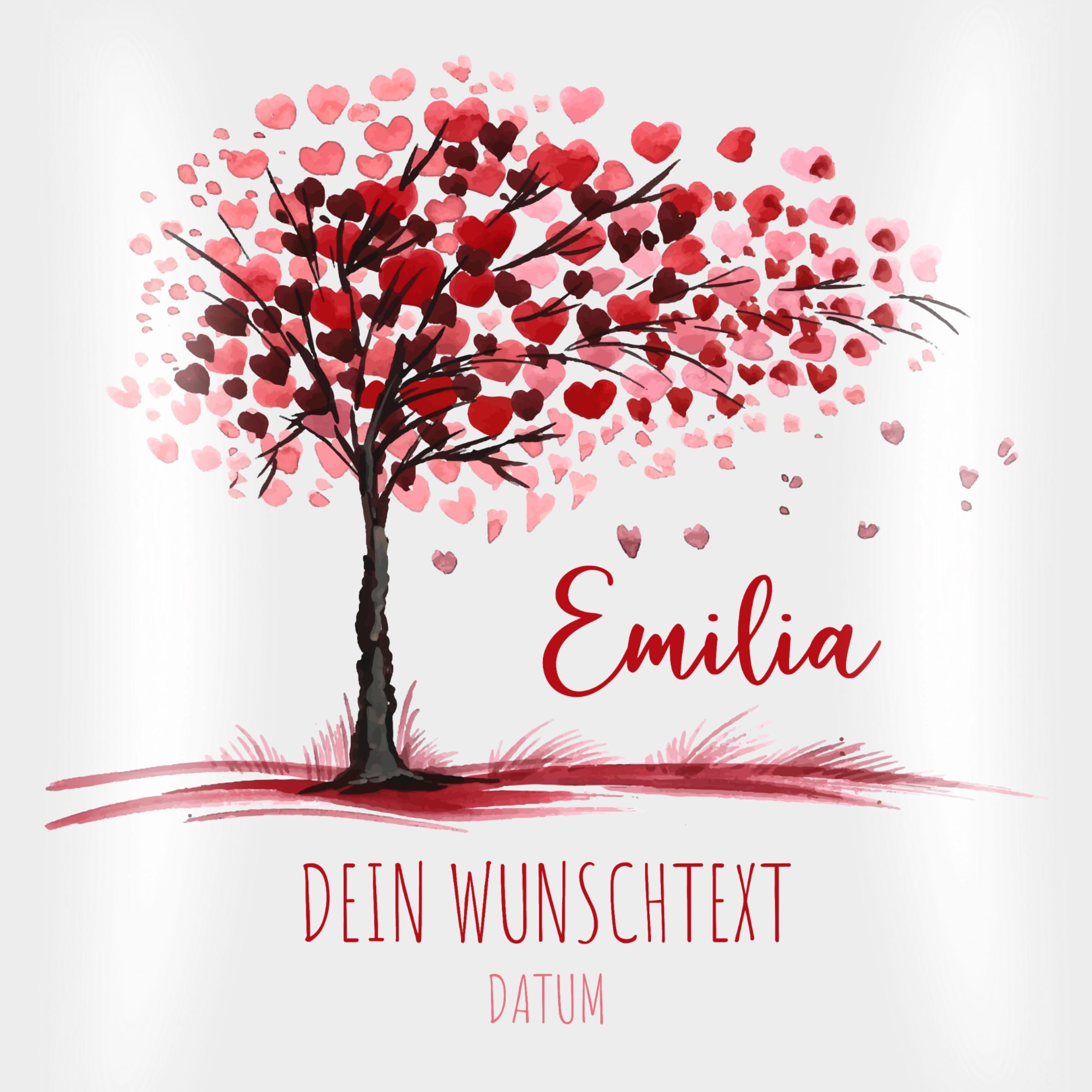 Personalisiertes Kissen 40x40 Cm – Mit Lebensbaum-Motiv, Datum & Name, Taufe/Geburt
