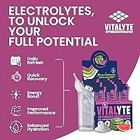 Vista 6 de Vitalyte Paquetes de electrolitos en polvo, mezcla de bebida de hidratación isotónica con electrolitos limpios, paquetes de rehidratación de una
