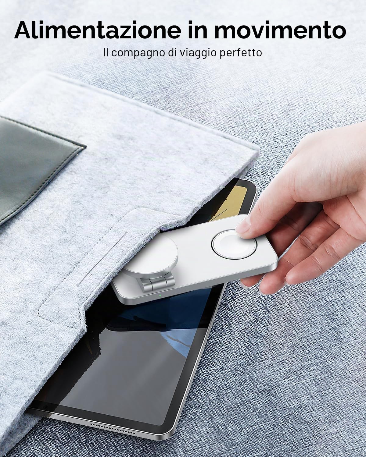 Stazione di Ricarica 3 in 1 per Samsung, Caricatore Wireless Pieghevole per Galaxy S26/S25/S24/S23/Z Fold/Flip Series, Galaxy Watch Ultra/8/7/6/5, Galaxy Buds Pro, Non compatibile con Watch 9/Ultra 2