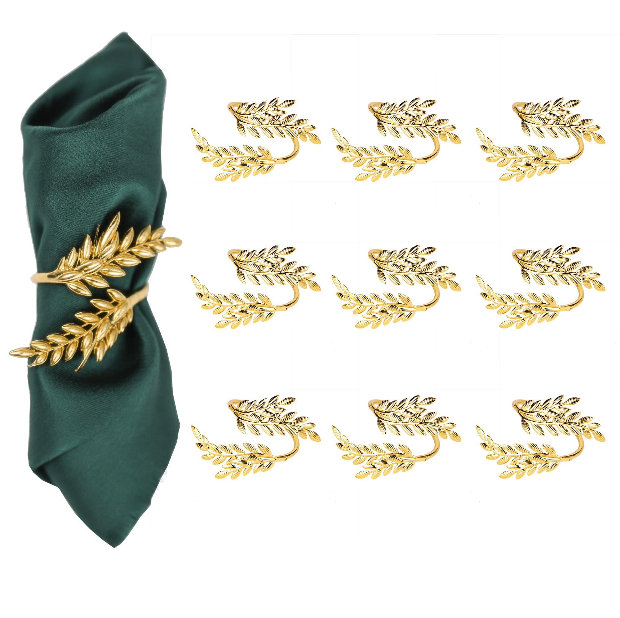 Photo 1 of Karebeen Gold Wheat Ear Napkin Rings (10 Pcs)
