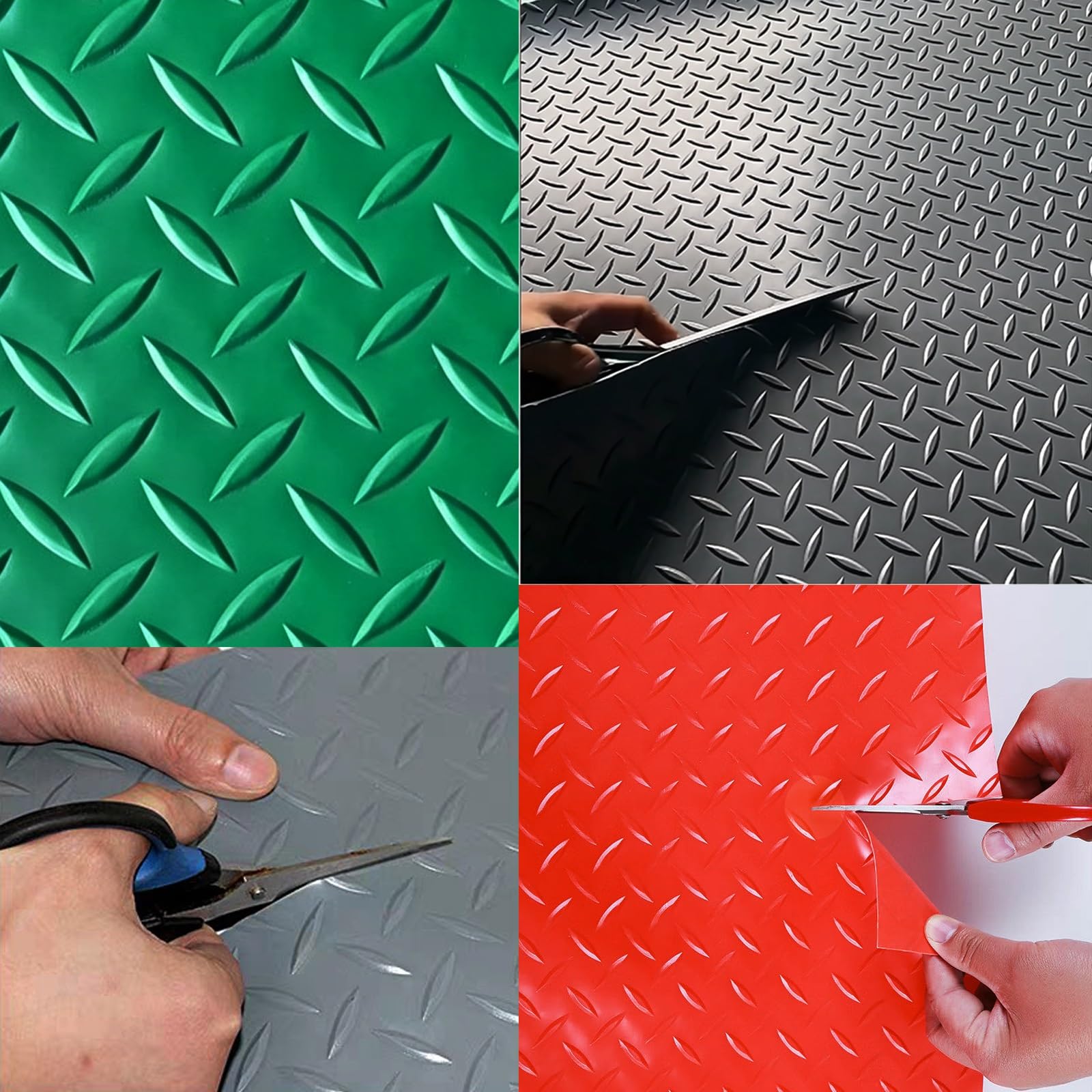 Rollos De Caucho For Pisos, 1x1m,1x3m,1.2x3m,1.3x5m,1.5x6m, Tapete De Estacionamiento Resistente De Grado Comercial, Fácil Deslizamiento, For Remolque De(Grey,1.5x3m/4.9x9.8ft)