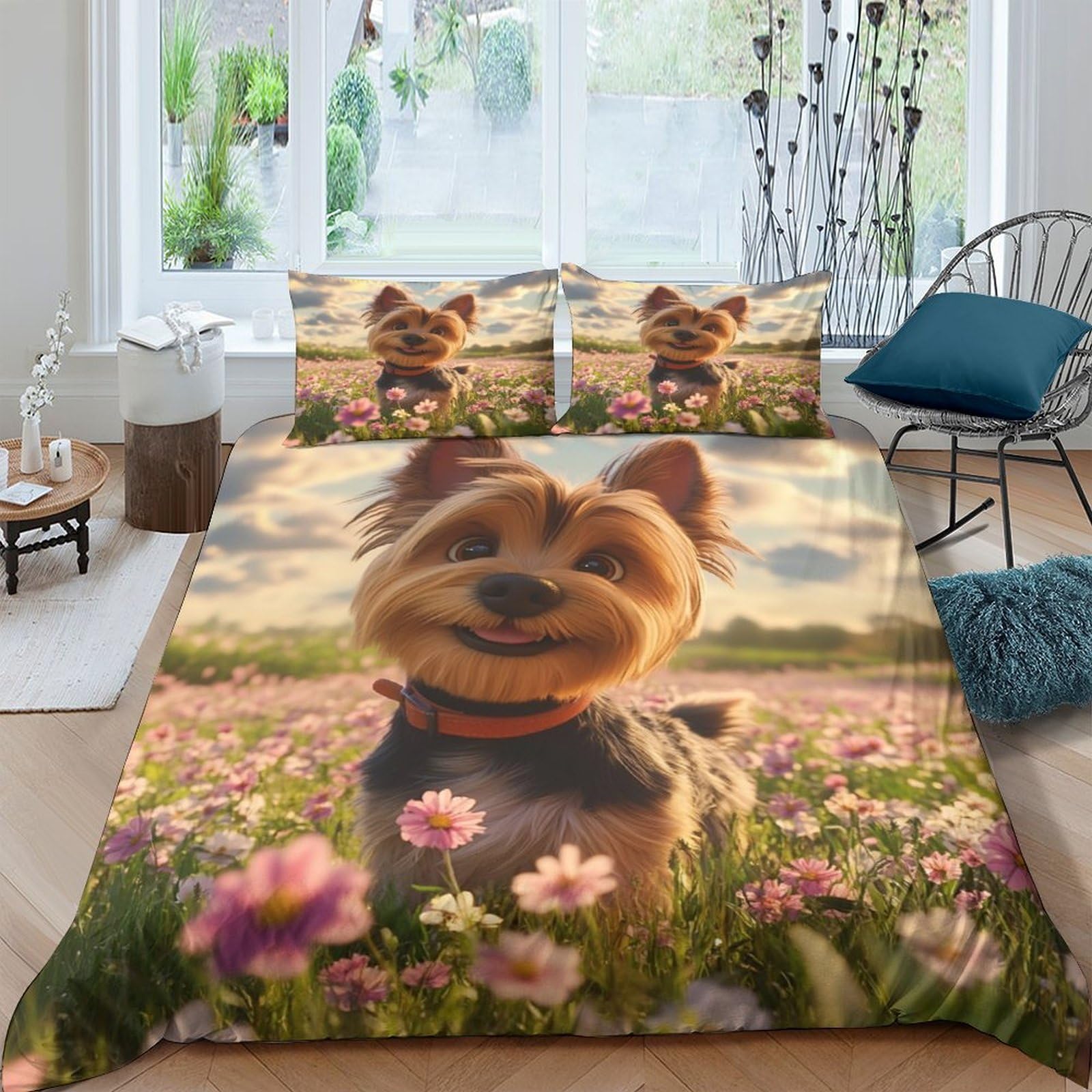 Lit crâne 3D fini le repassage avec cette housse de couette microfibre 200x200