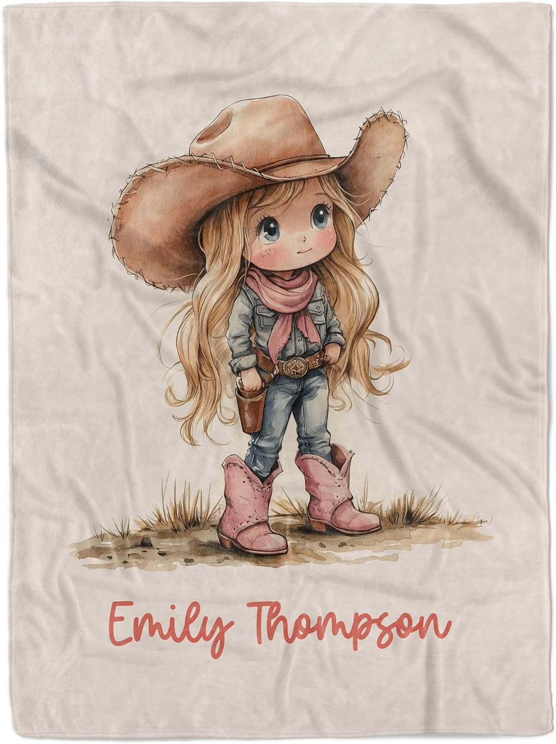 MDPrints Wildflower Custom Baby Blankets for Girls, Personalized Baby Gifts, Customized Newborn Blanket with Name, Minky Plush Fleece (Wildflower TM36)