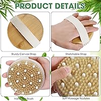 Vista 7 de Gejoy Cepillo corporal de cepillado en seco para drenaje linfático, cepillo exfoliante con nódulo de masaje, limpiador corporal para piel seca