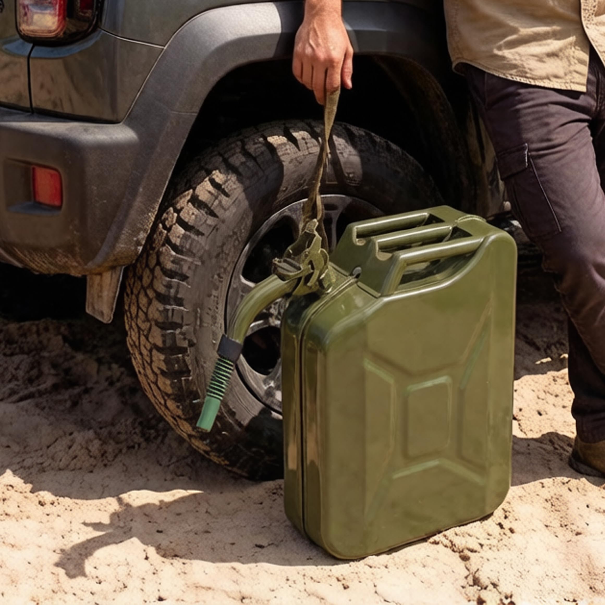 Pot de stockage en métal, bidon de carburant en métal 5l, cruches stockage liquide en acier, arrosoirs verts
