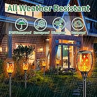 Vista 2 de YoungPower - Antorcha solar mejorada, impermeable, llamas parpadeantes, luces solares para decoración de paisaje al aire libre, iluminación