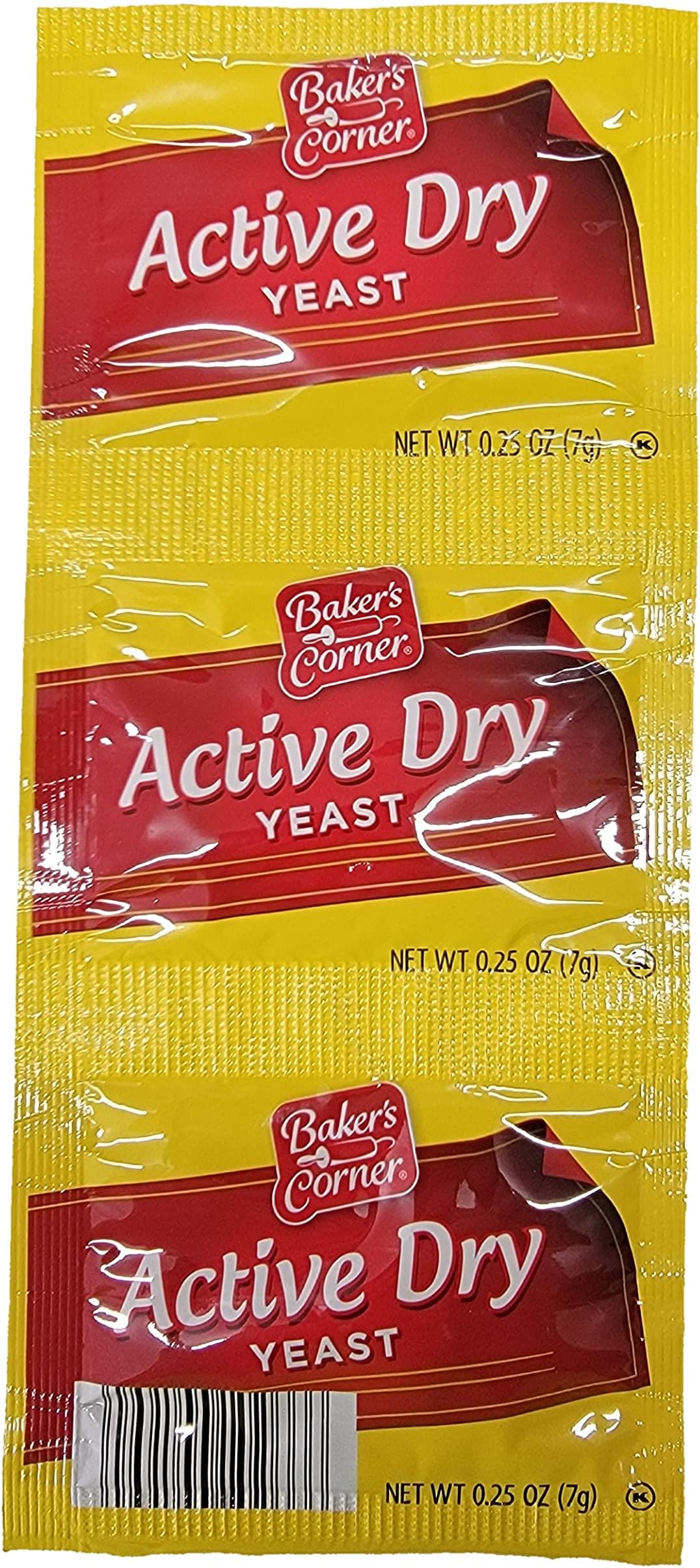 Baker's Corner 01 Strip of 3 Active Dry Yeast bread Baking Gluten Free NEW