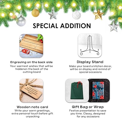 Miniatura 5 de Personalized Cutting Board - Personalized Wood Cutting Board – Custom Engraving with Family Name – Keepsake Gift for Parents, Christmas,