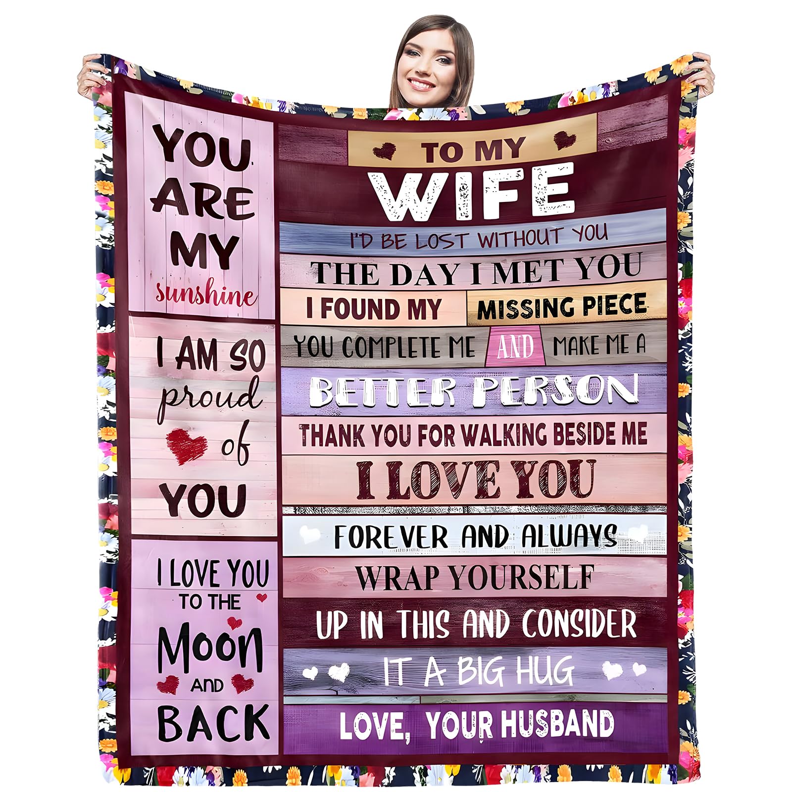 Zhwidnerso Anniversary Couples Blanket Fleece Blanket Gifts-Soft Cute Blanket for Couple Gifts for Wife Flannel Blanket, Christmas, Anniversary Presents-Girl Best Gifts Ideas(150 * 200CM)