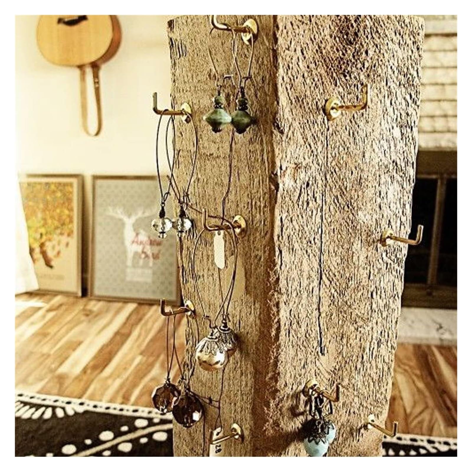 Ganci a vite Viti ad angolo retto, 50 pezzi, ganci a vite dorati, ganci a forma di L, ganci autofilettanti, ganci da parete, ganci ad angolo retto placcati in rame, ganci a vite a forma di 7(20mm Hook