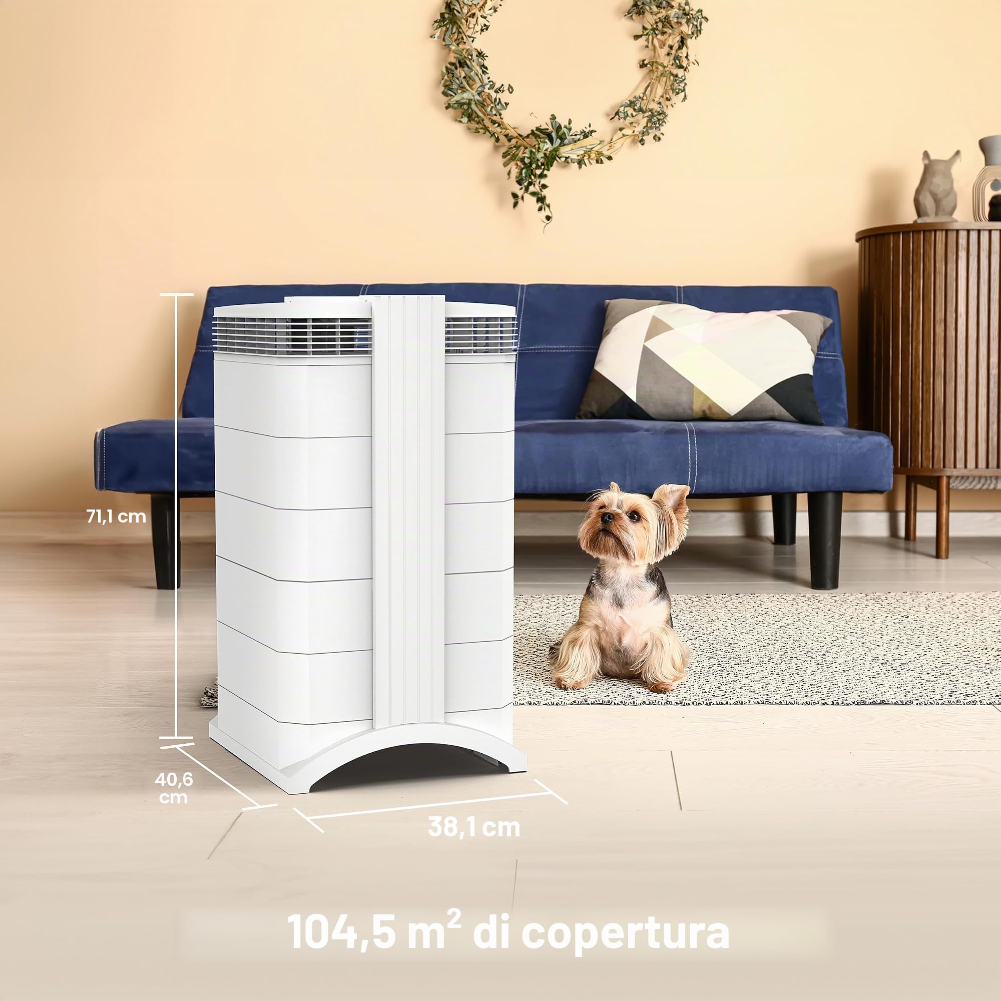 IQAir HealthPro Plus XE - Purificatore d'aria intelligente HyperHEPA filtrazione per grandi stanze fino a 1125 mq - Fumo, virus, allergeni, asma, muffe, polvere, animali domestici, prodotto in