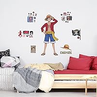Vista 3 de RoomMates RMK5439GM Calcomanía de Pared One Piece Luffy, Rojo