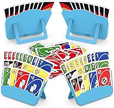 Tenyond Card Holders for Playing Cards - 4 Pack Playing Card Holder w/Foldable Stand for Easy Storage and Travel Games, Seniors, Little Hand or Arthritis Hand, UNO, Poker, for Halloween Game Nigths