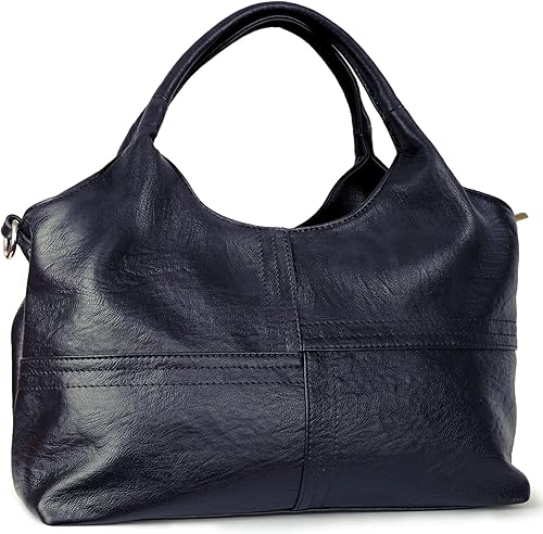 Miniatura 14 de KOGTLA Bolsos de cuero vegano para mujer con correa de bandolera desmontable, bolsos de mano para damas, bolsos tote estilo hobo con asa superior