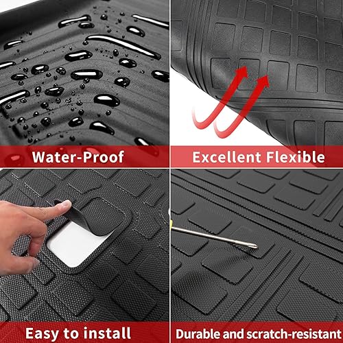 Miniatura 5 de Xipoo Tapete de carga compatible con Honda Pilot 2016-2022, tapete para maletero de 8 pasajeros con alfombrilla de respaldo de repuesto para Honda