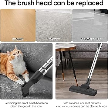 Aspirador sin bolsa, 3600W, potente aspirador 15000pa. Aspiradors potente con cable portátil, aspiradors con bolsa trineo silencioso, cable de 5 m, motor de bajo consumo, alfombras de pelo de (3.5L)6