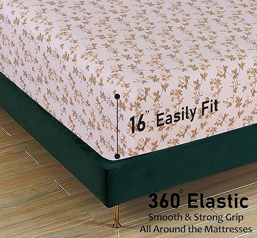 Vista 355 de RUVANTI Sábanas de franela 100% algodón King 4 piezas Celestial Stag Ciervo celestial