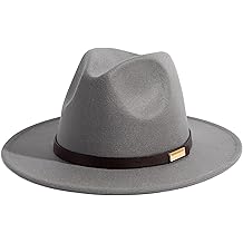 Fedora Hats for Men Wide Brim Panama Hat with Classic Belt