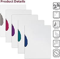 Vista 3 de Better Office Products Portadas de informes de carpetas de presentación, 24 unidades, portadas de informes sin perforación, transparente con textura