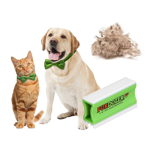Neater Pet Brands Cepillo Quitapelos de Mascotas FurDozer X3 Mini 3 en 1 - Cepillo Que Quita Pelos de Mascota