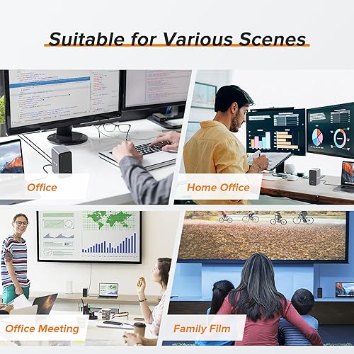 Miniatura 7 de Estación de acoplamiento MacBook Pro con monitor dual con pantalla HDMI de 2 4K, estación de acoplamiento USB C de 15 en 2 para MacBook con 2 HDMI,