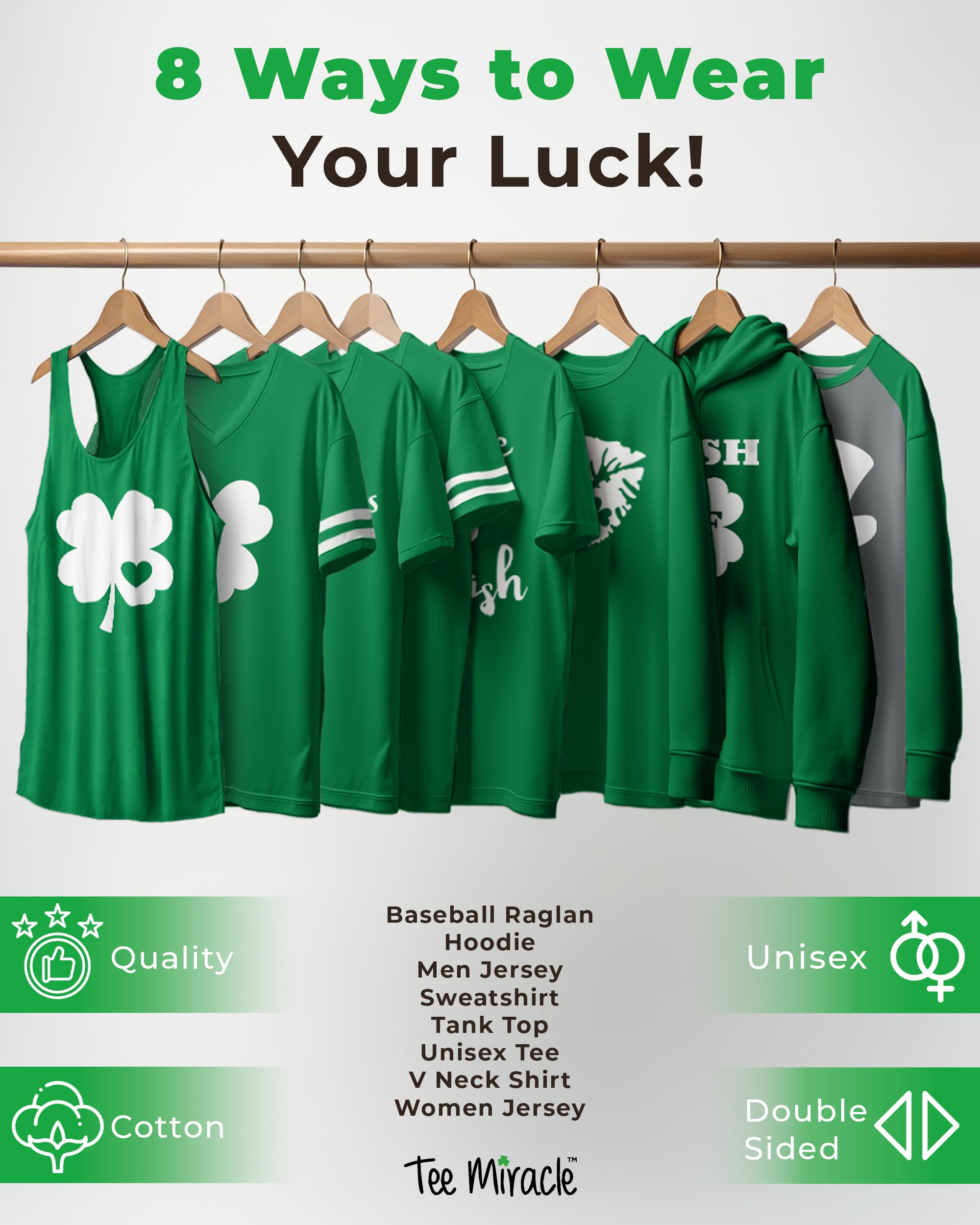 Personalized Jerseys St Patrick's Day Hoodies - Custom Saint Pattys Sweaters & Irish Outfits, XX-Large