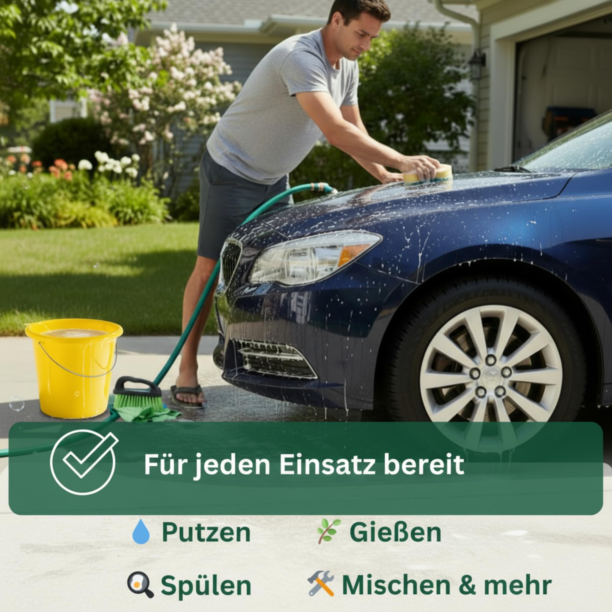 Novaliv 20 sztuk wiaderek 5 l, żółte, z podziałką na miarę, 5 l, 22,5 cm, praktyczne, uniwersalne ze skalą, do gospodarstwa domowego i ogrodu, idealne jako wiadro domowe, wiadro na wodę, wiadro do