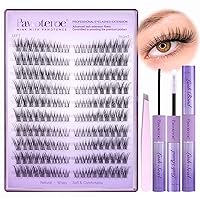 Vista 37 de Pawotence Kit de extensiones de pestañas individuales 40D 50D, kit de extensiones de pestañas de 0.315-0.630 pulgadas con unión y sello de pestañas