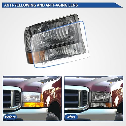 Miniatura 180 de oEdRo Faros delanteros compatibles con Ford F150 / 06-08 Lincoln Mark LT Pickup 2004, 2005, 2006, 2007, 2008, Ford F150 / 06-08 Lincoln Mark LT OE