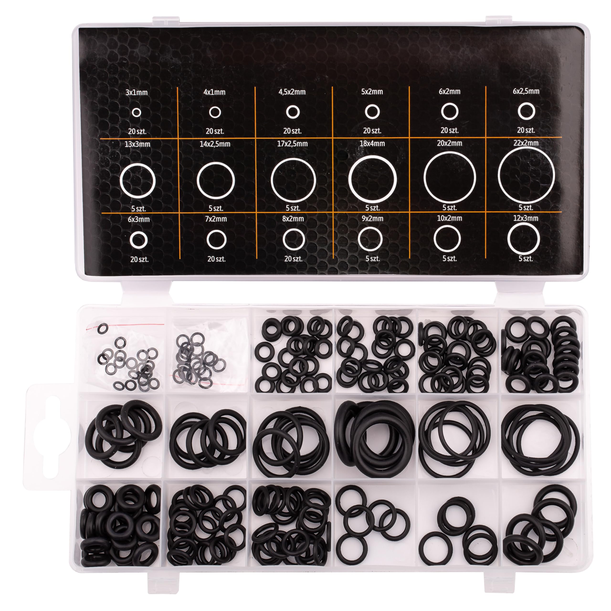 Dichtungsringe Set – 225 Stück O-Ringe In 18 Größen, ölbeständig (3x1 Bis 22x2 Mm) Für Reparaturen An Maschinen & Fahrzeugen