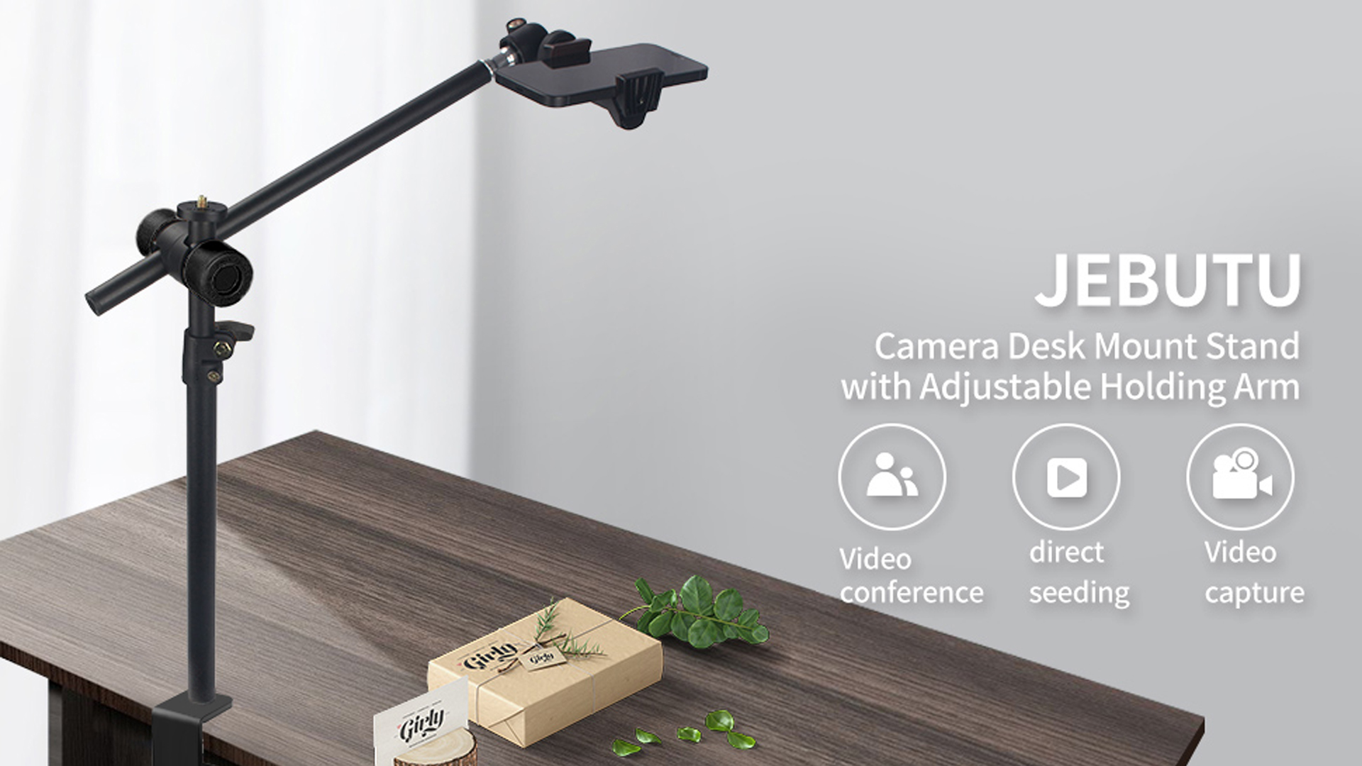 Supporto Da Tavolo Regolabile Per Fotocamera, Smartphone E Webcam - Braccio Estendibile - Foto 11