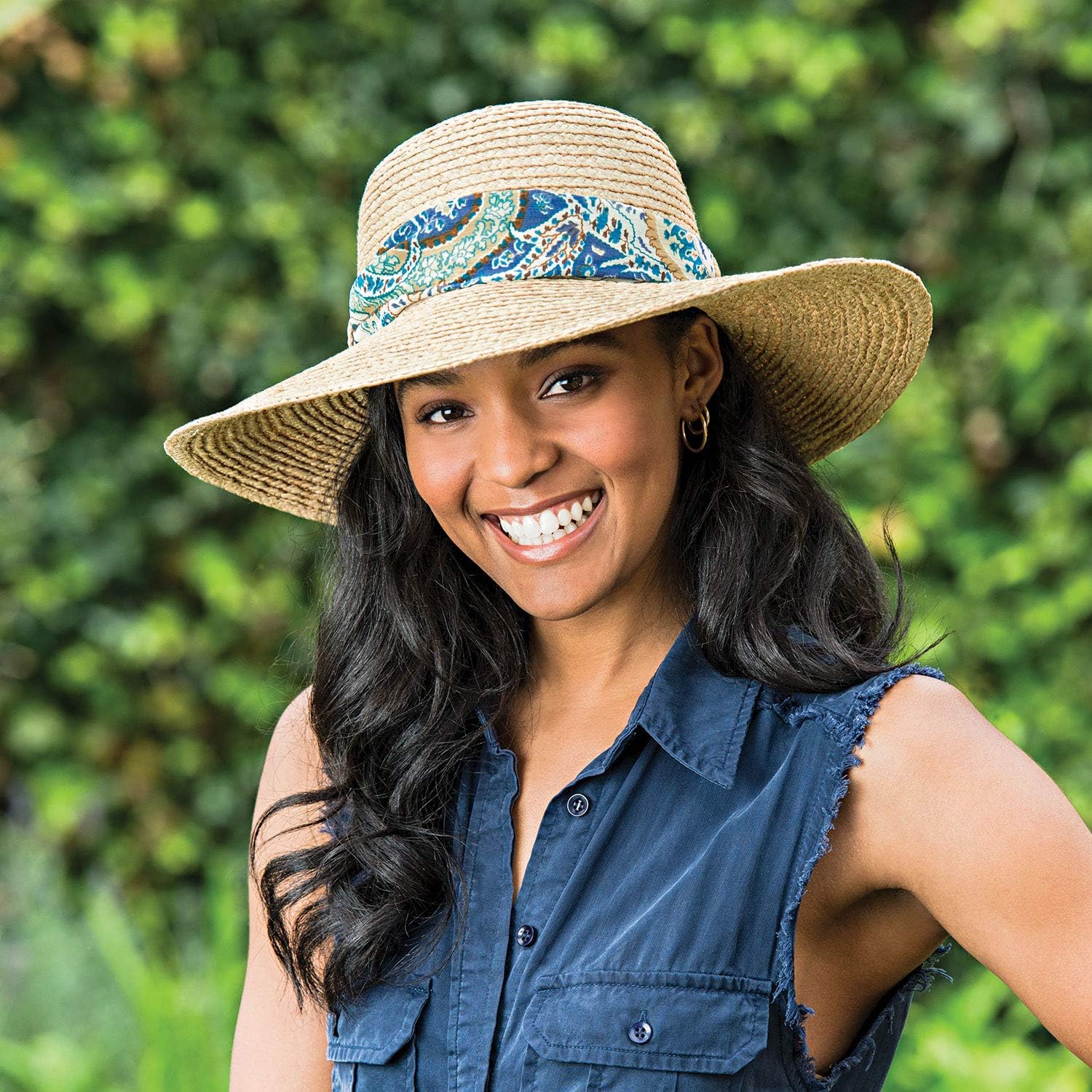 Wallaroo Hat Company – Women’s Sausalito Sun Hat – UPF 50+, Wide Brim, Chin Strap and Adjustable Size for Medium Crown Sizes