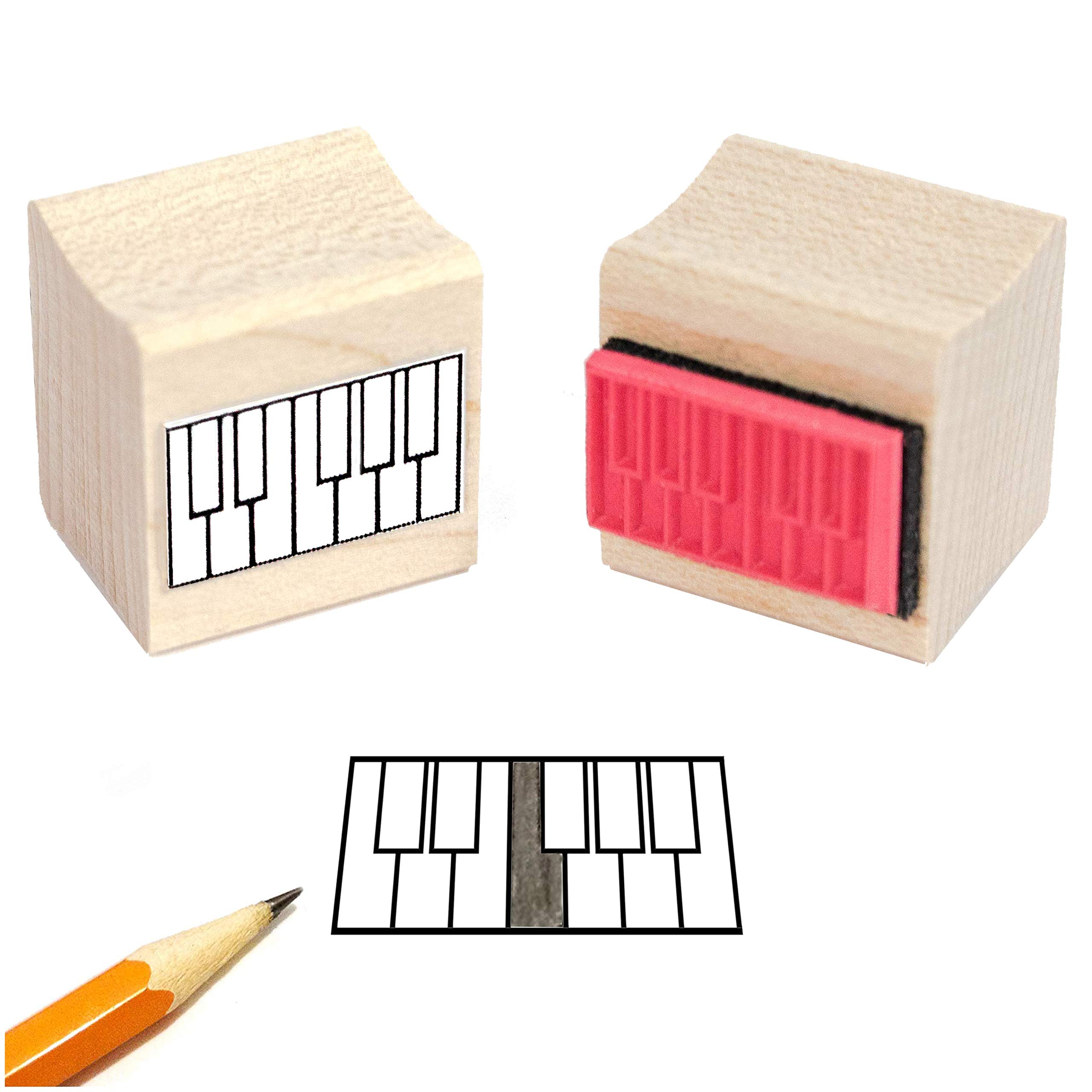 WhirlWindPress.ca Tampon en caoutchouc en forme de mini piano