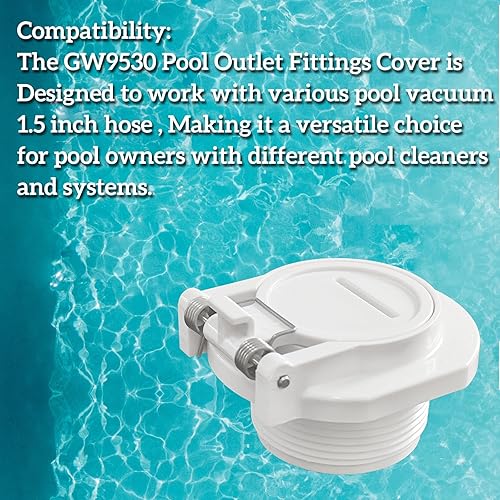 Miniatura 6 de Reemplazo de la cubierta de la succión de la piscina para Hayward, Zo-diac, Pen-tair GW9530 Vac Puerto Snap-Lock Montaje en pared Piezas de piscina