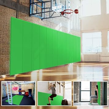 60" x 20"/24" x 2"/4" Gym Wall Padding Basketball Court Wall Mats Athletes Protector,Removable High Elasticity Tear-Resistant 2/4" Thick Foam High-Density Wall Pads for Safty