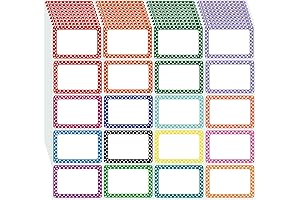 480 Pcs Name Tag Stickers (3"x 2") for Classroom, Home, Office, Parties, Storage Boxes