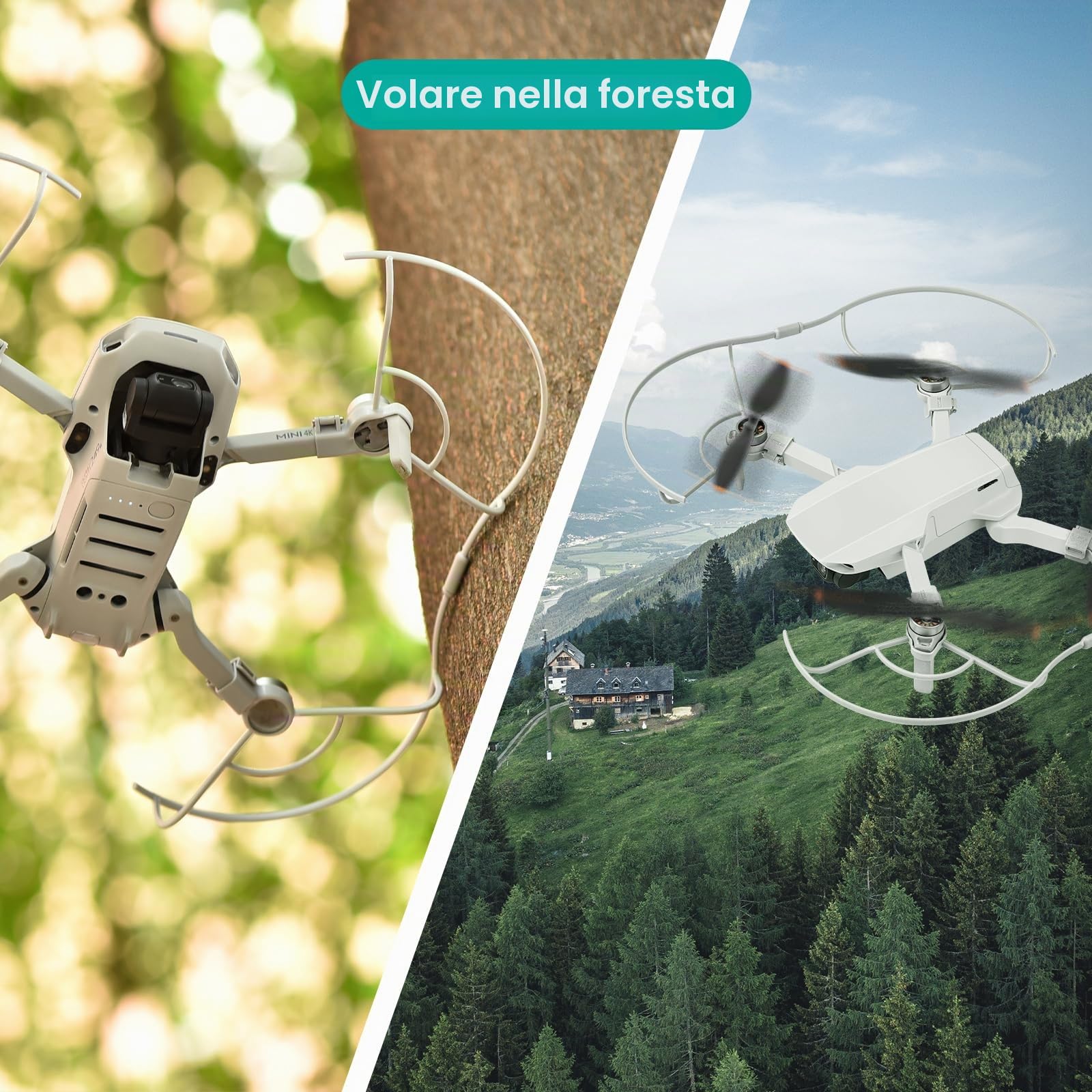 Mini 4K Protezione per eliche DJI Mini 4K Drone, accessorio di sicurezza compatibile con DJI Mini 4K/ Mini 2 SE/Mavic Mini 2/Mini SE eliche protettore Drone accessori (versione aggiornata)