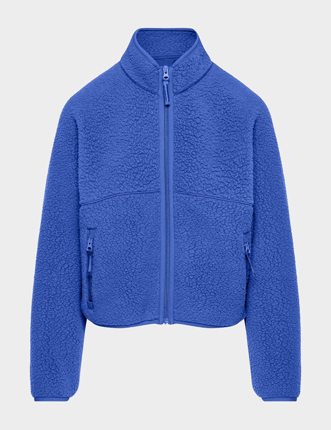 Fleece Jackets Women Causal Long Sleeve Sherpa Jacket Warm Ziper Fuzzy Coat Sweatshirts Trendy with Pockets