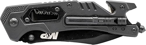 Miniatura 3 de Smith & Wesson M&P - Cuchillo plegable asistido por resorte SS de alto carbono de 8.5 pulgadas con hoja dentada de punto de caída de 3.5 pulgadas y