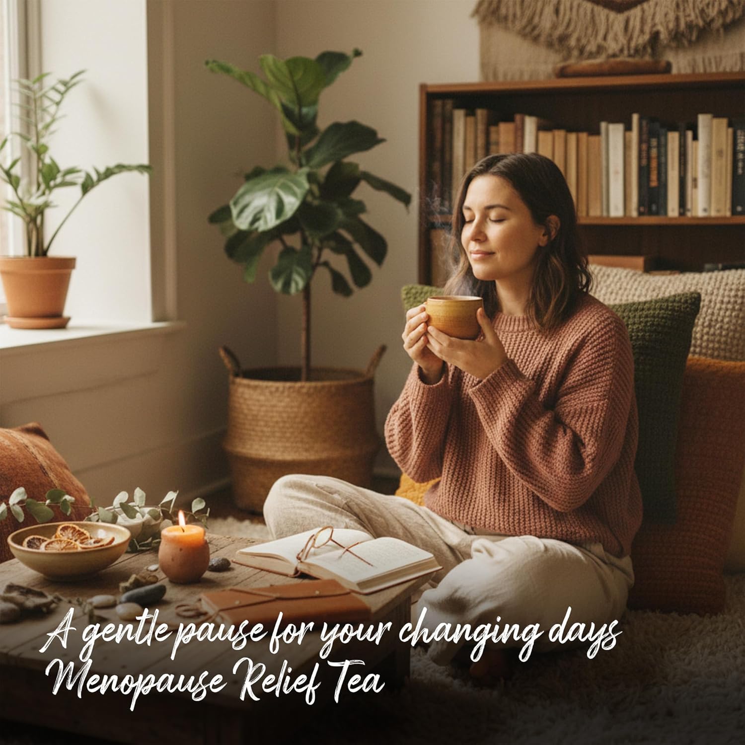 Puvi Care Menopause Tea, Dong Quai Tea for Hot Flash Relief, Herbal Tea bags Hormone BalancePassion Flower Tea Motherwort tea | Non-GMO, Sugar-Free, Gluten Free | Hot flash relief for women | 90 Bags - Image 4