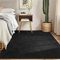 Vista 50 de Keeko Alfombras de área de 4 x 6 pies para sala de estar, alfombra suave y moderna de espuma viscoelástica para dormitorio, alfombra