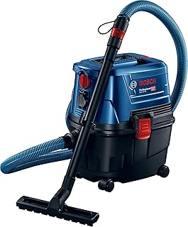 Bosch Vacuum Cleaner and Blower Gas 15 1100-Watt, Blue and Black 1 liter Cartridge filter1 piece