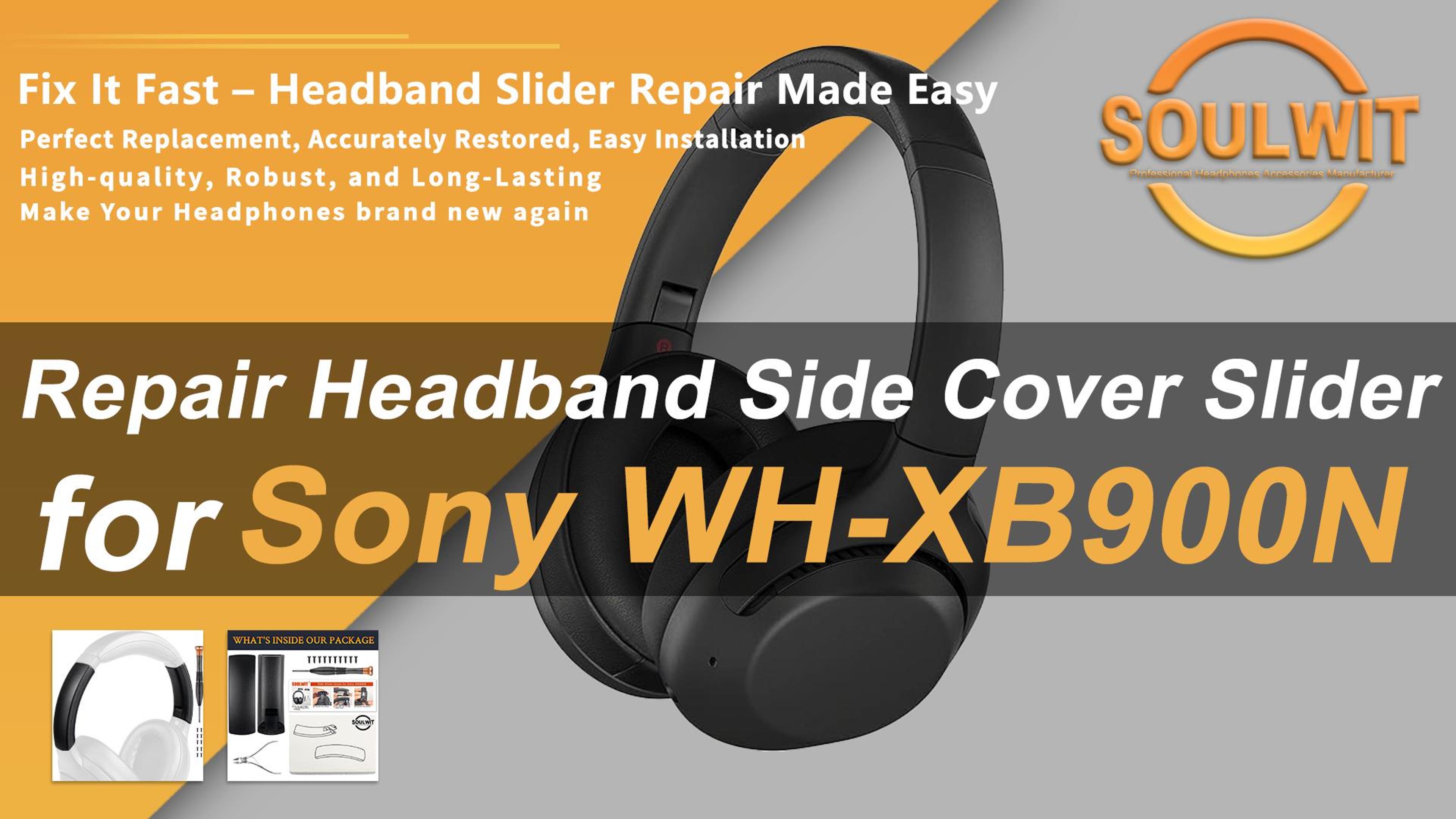 Amazon.com: SOULWIT Headband Side Cover Slider for Sony WH-XB900N