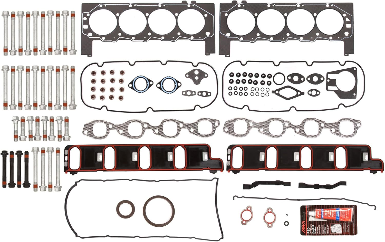 MA-4216923980 Full Gasket Set Head Bolts Compatible With/For Chevrolet Avalanche Silverado GMC Yukon 8.1L OHV