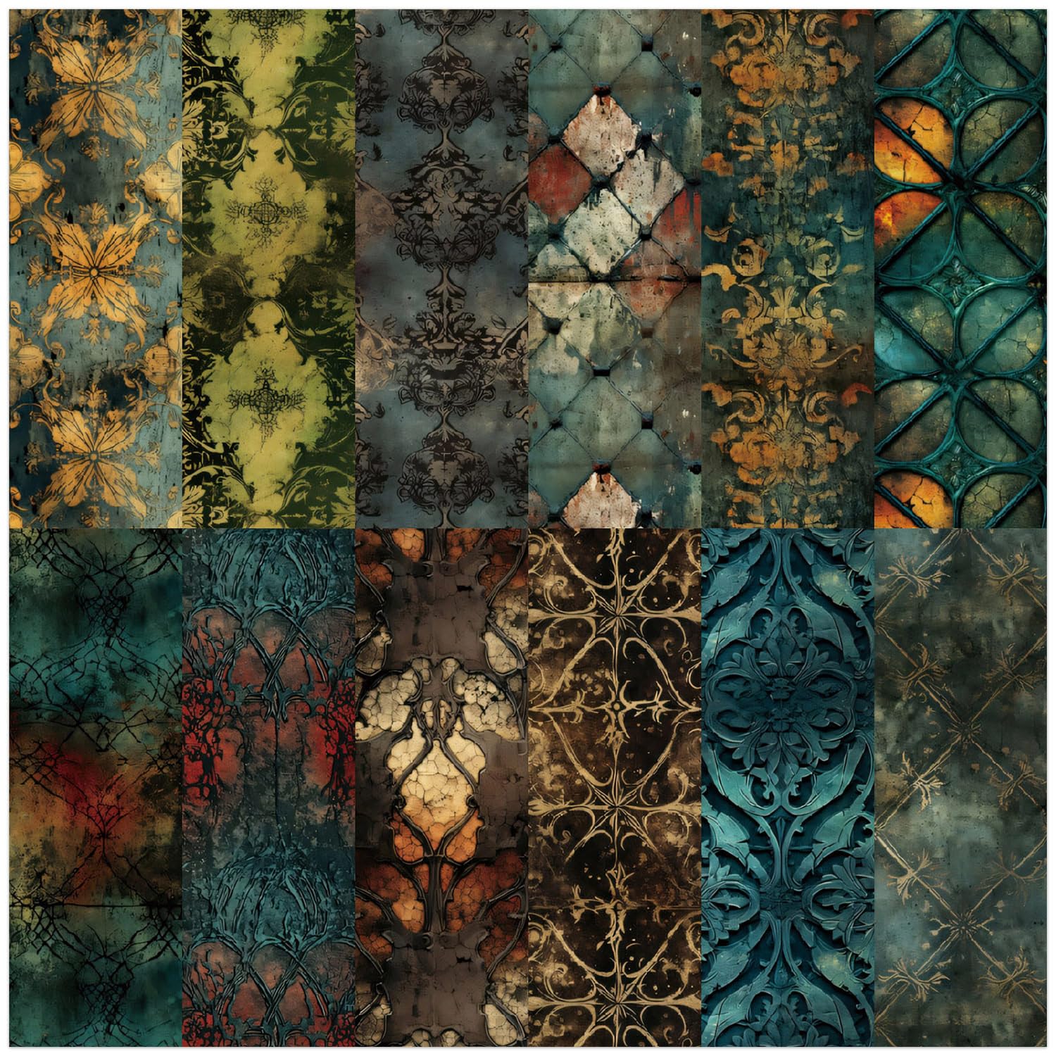 Vintage Scrapbook Paper Pad 6x6,Single-Sided Patterned,Scrapbooking DIY Decorative Background Cardmaking Supplies,Junk Journal Craft Paper