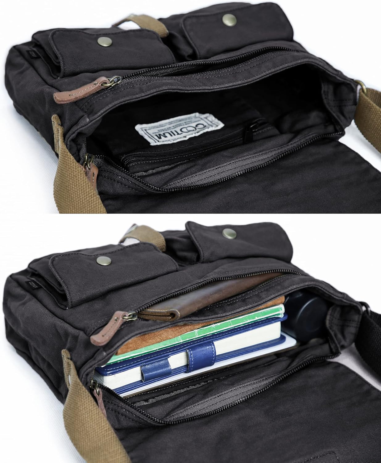 Gootium Canvas Messenger Bag - Vintage Crossbody Shoulder Bag Military Satchel - Image 7