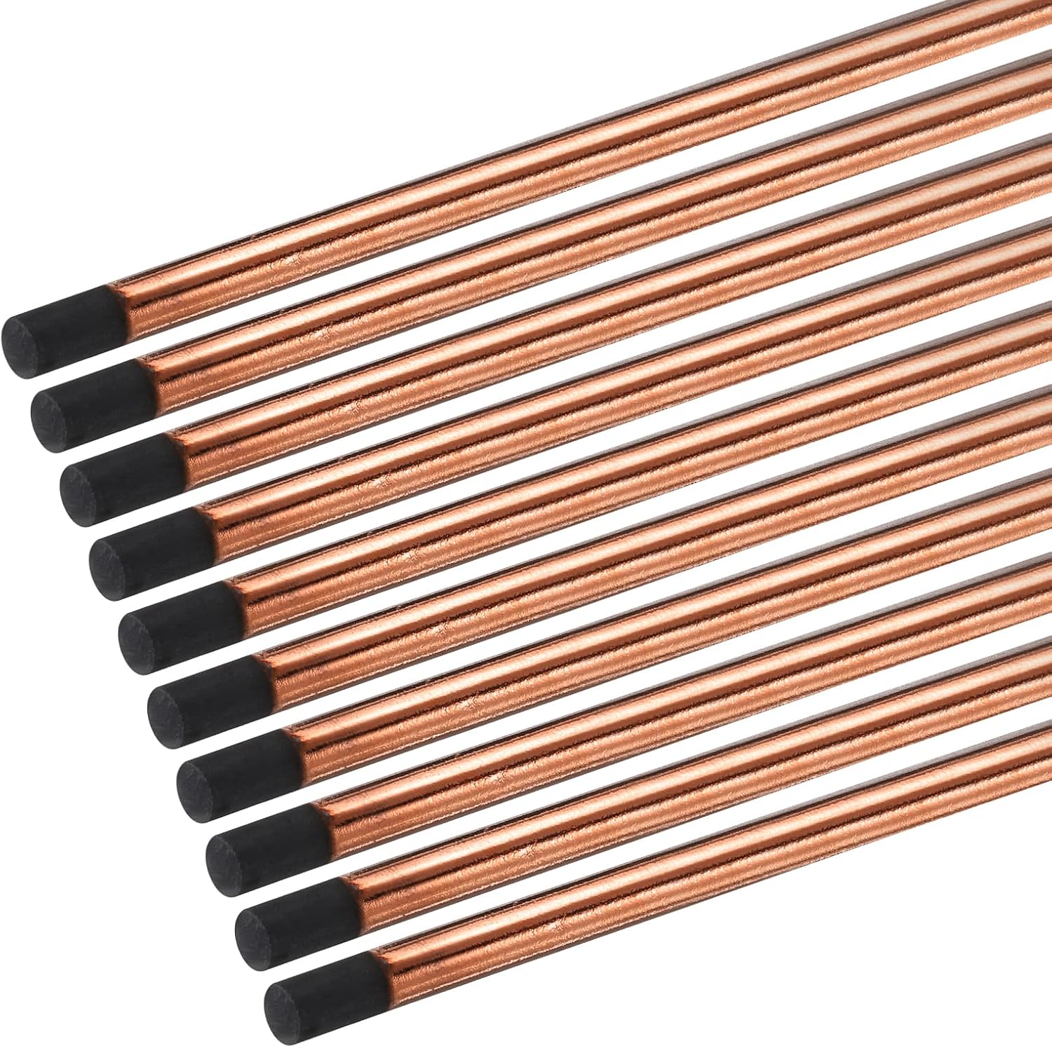 PATIKIL 20pcs 13mmx355mm(1/2"x14") Carbon Arc Air Gouging Rods Copper Graphite Coated Gouging Electrode Rods for Welding