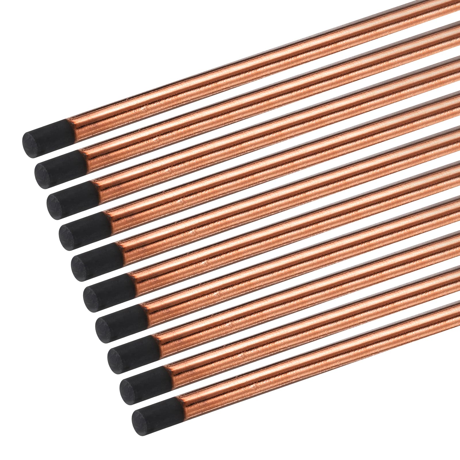 PATIKIL 20pcs 13mmx355mm(1/2"x14") Carbon Arc Air Gouging Rods Copper Graphite Coated Gouging Electrode Rods for Welding